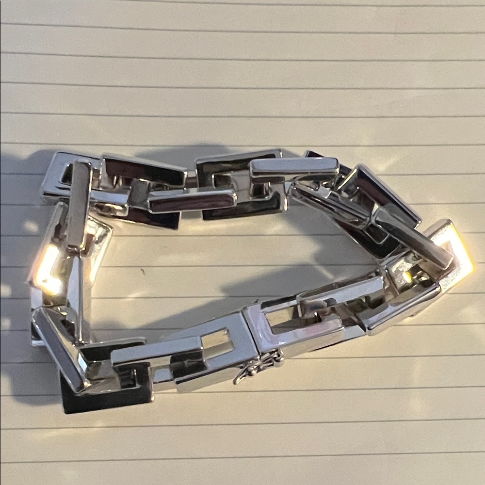 Chunky Milor Rectangular Chain Link Bracelet Magn… - image 1